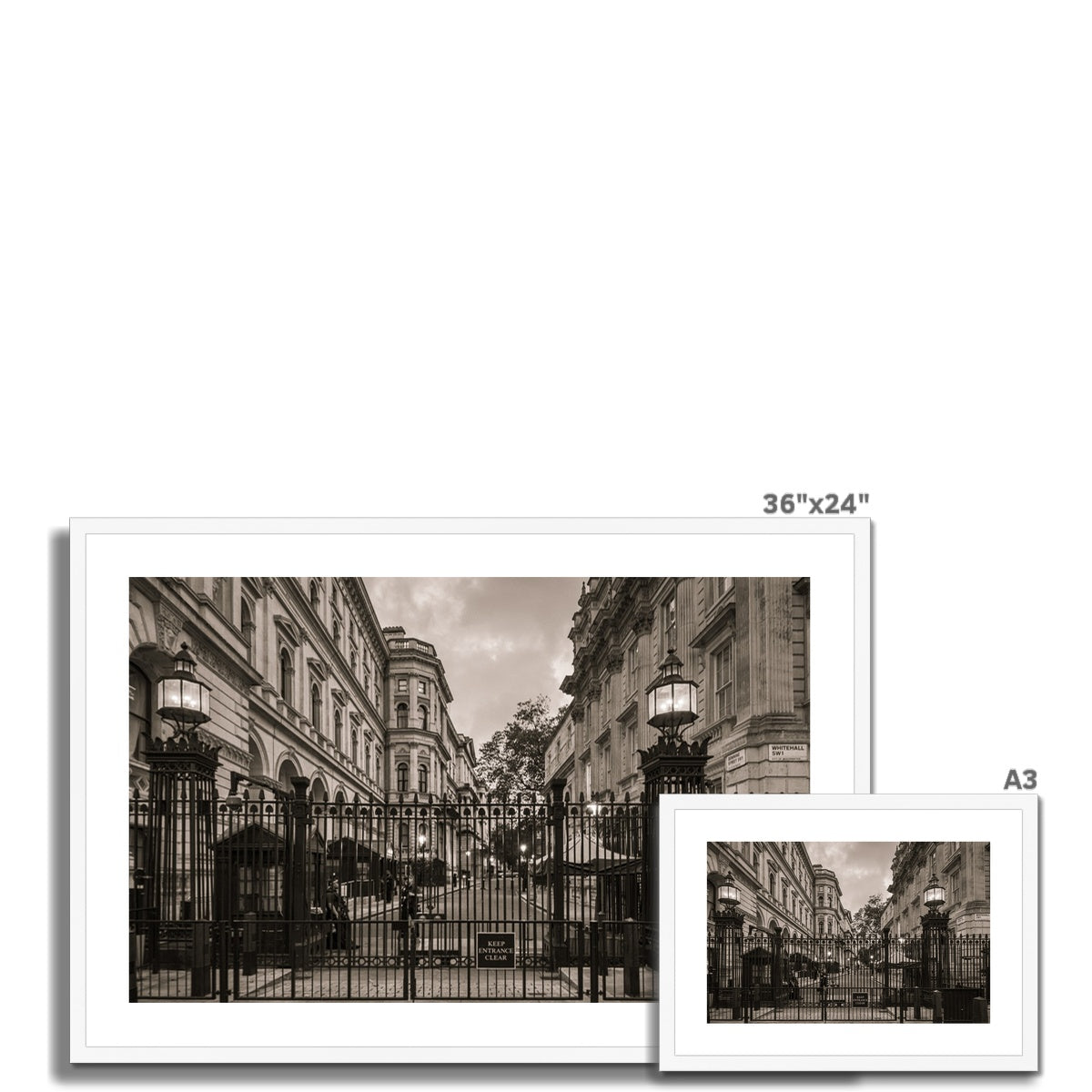 Downing Street — Framed & Mounted Print